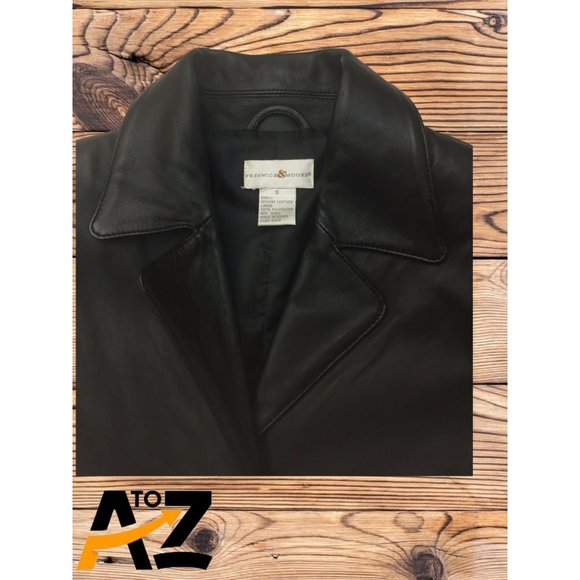 Women's Preswick & Moore Black Leather Jacket Size S - Picture 8 of 13